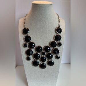 ⚫️ Black, Tiered Statement Bib Necklace 🖤